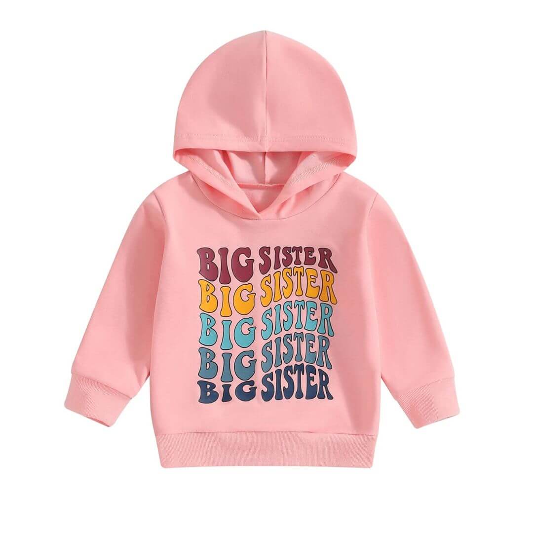 Big Sister Hoodie | Stylish Sibling Pullover for Girls (1-6 Years) - Lulu Babe