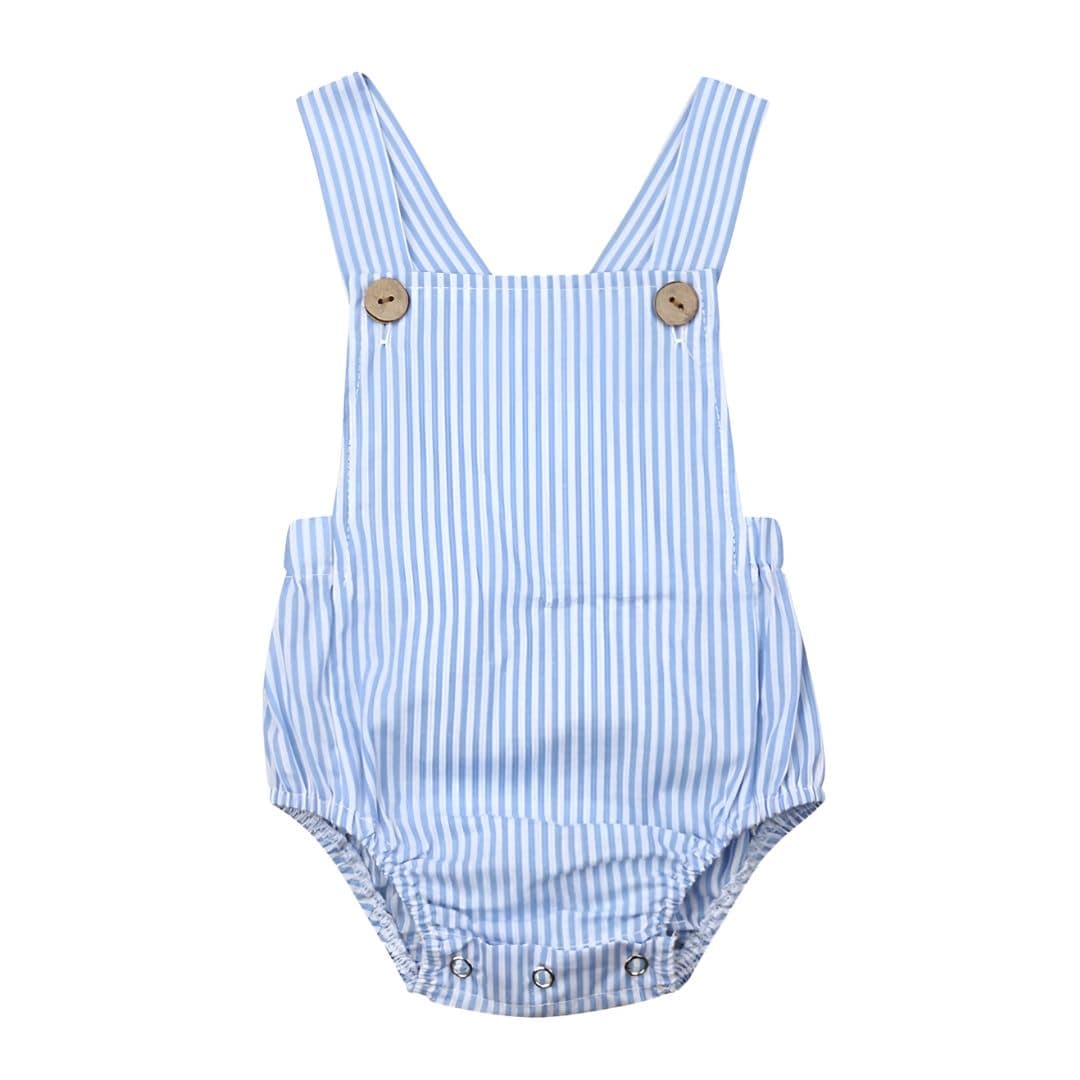 Jessie Stripe Baby Romper | Classic Unisex Romper - Lulu Babe