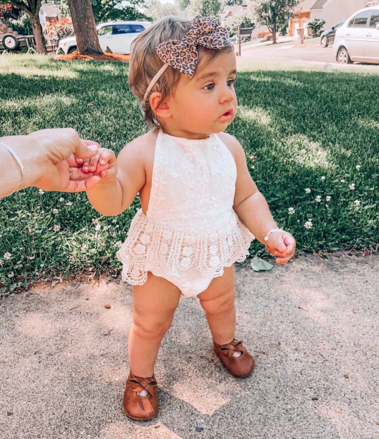 Boho Lace Baby Romper