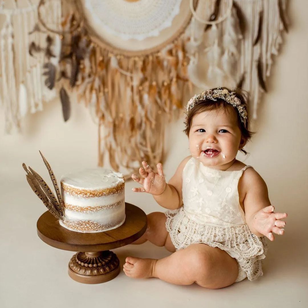 Boho Lace Baby Romper