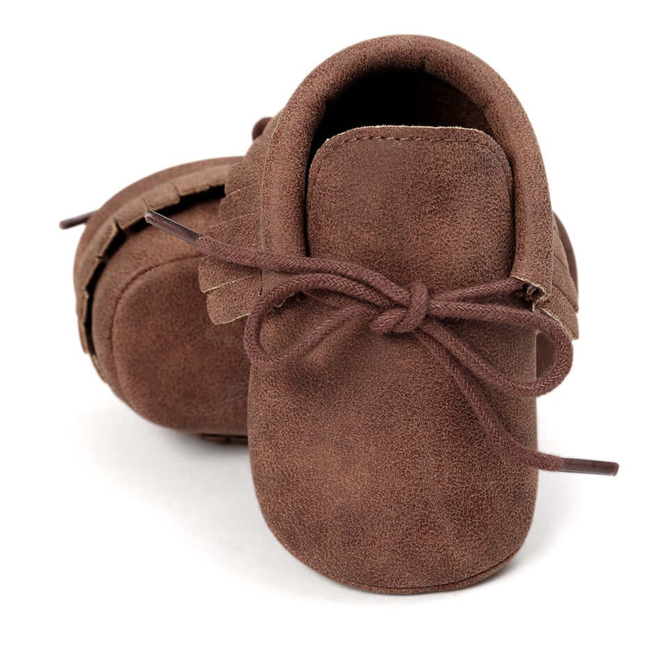 Brown Baby Moccasins – Soft & Stylish Unisex Baby Shoes | Lulu Babe
