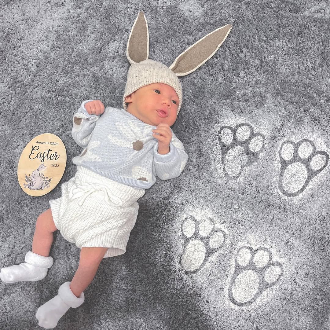 Easter Bunny Footprint Stencils | Set of 2 Wooden Paw Stencils