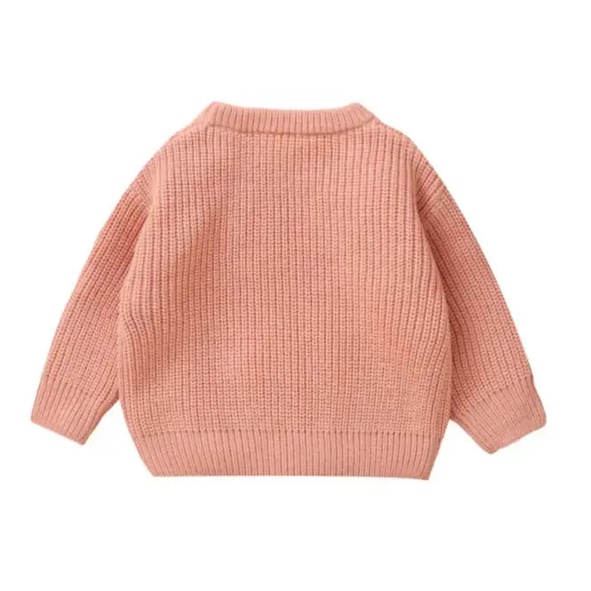 Bunny Knit Baby Jumper | Dusty Rose Toddler Sweater - Lulu Babe