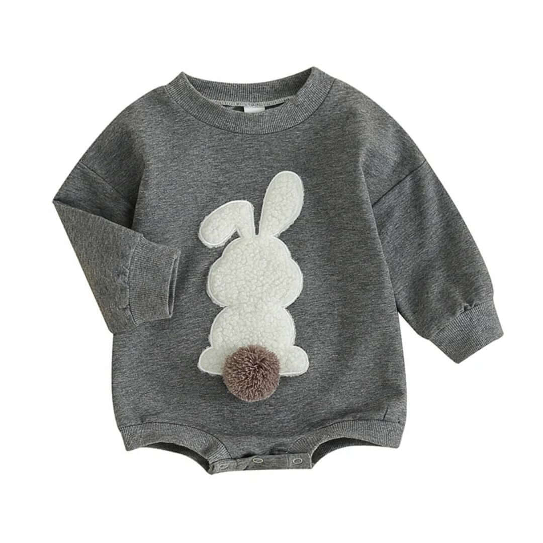 Bunny Pom Pom Romper | Baby & Toddler Easter Outfit - Lulu Babe