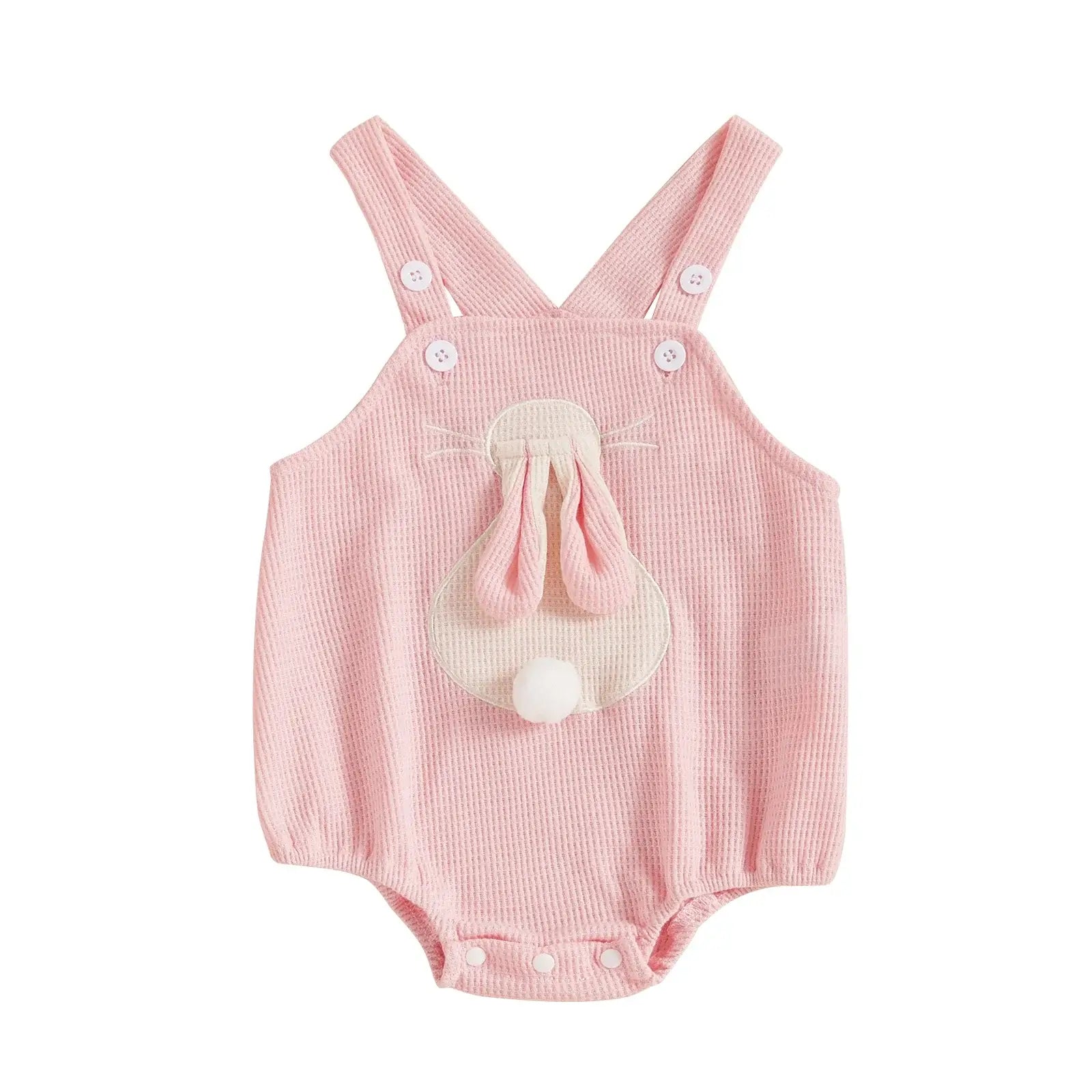 Waffle Bunny Romper for Babies | Adorable Baby Girl Outfit - Lulu Babe