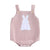 Corduroy Bunny Baby Romper | Cute Easter Baby Outfit in Pink or Grey - Lulu Babe