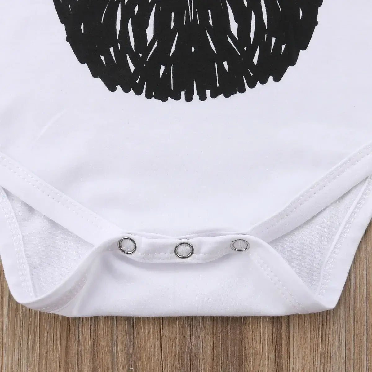 Closeup of Daddy's Beard Puller Baby Bodysuit