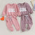 Daddy's Girl Baby Tracksuits in pink and purple
