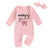 Daddy's Girl pink ribbed onesie with bow headband, perfect baby outfit for father-daughter bonding.