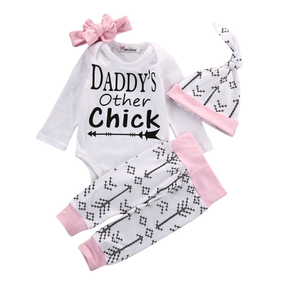 Daddy's Other Chick Outfit | Cute & Funny Baby Girl Set - Lulu Babe