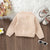 Baby & Toddler Flower Cardigan in beige | Daisy Appliqué Design - Lulu Babe