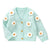 Baby & Toddler Flower Cardigan in turquoise