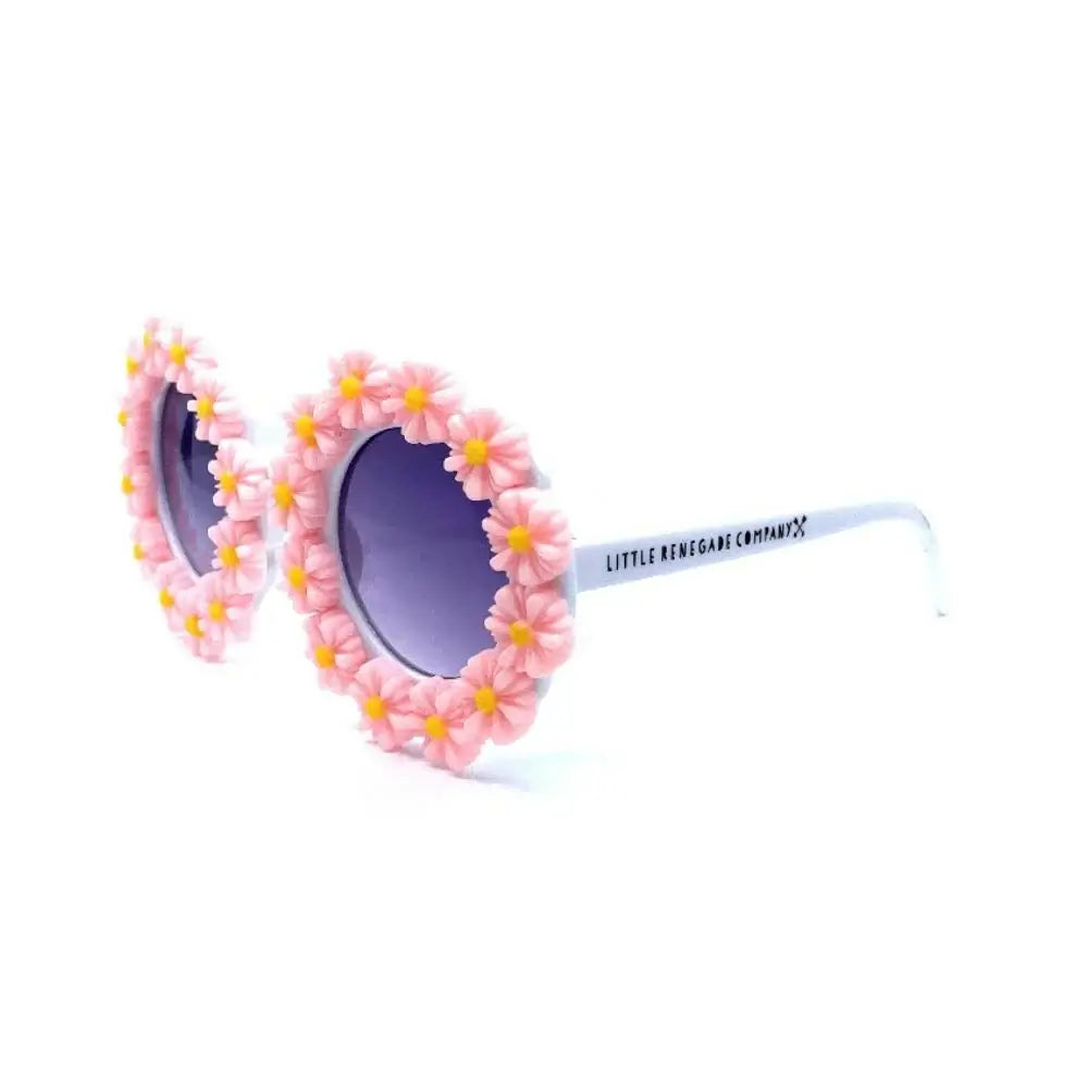 Daisy Toddler Sunglasses in pink - side view | Little Renegade Company
