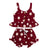 Burgundy daisy baby girl outfit - sleeveless top & matching shorts
