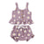 Purple daisy baby girl outfit - sleeveless top and matching shorts