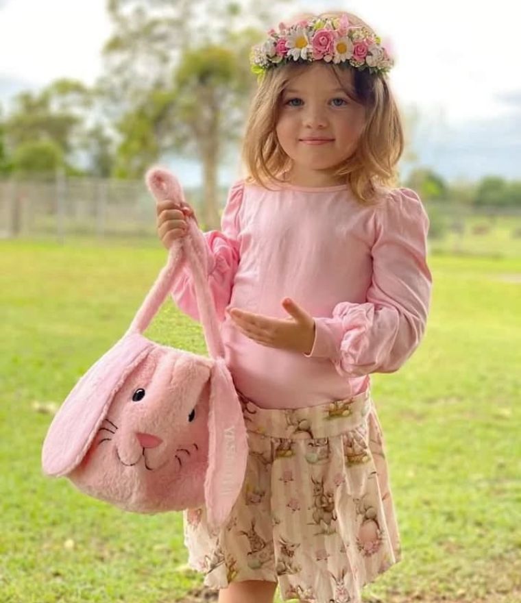 Personalised Easter Basket Pink | Easter Hunt Basket Australia - Lulu Babe