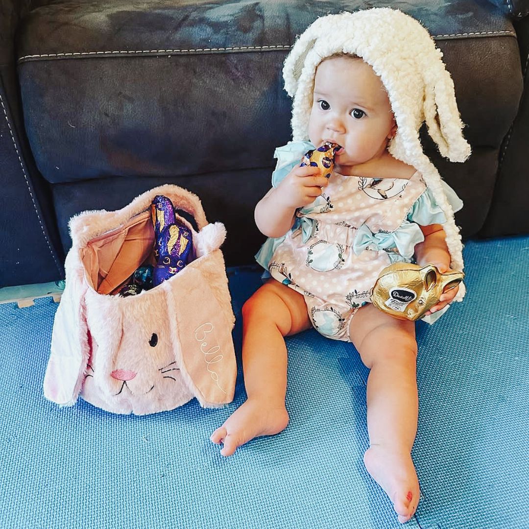 Personalised Easter Basket Pink | Easter Hunt Basket Australia - Lulu Babe