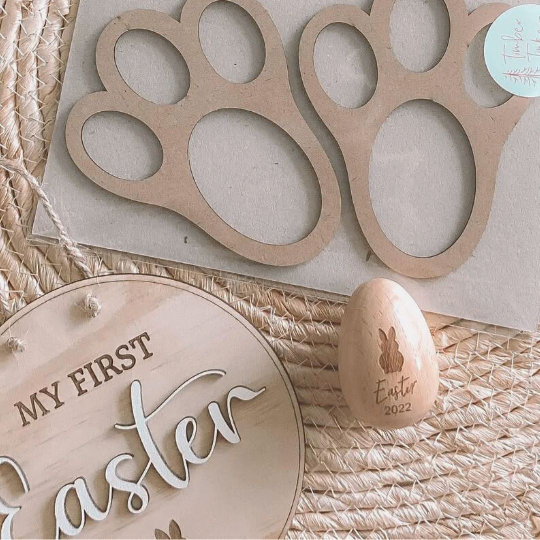 Personalised Wooden Bunny Egg Shaker | Unique Easter Baby Gift