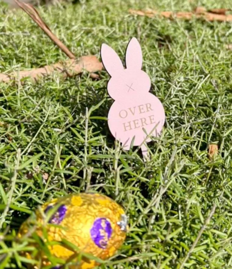 Personalised Wooden Easter Egg Hunt Signs