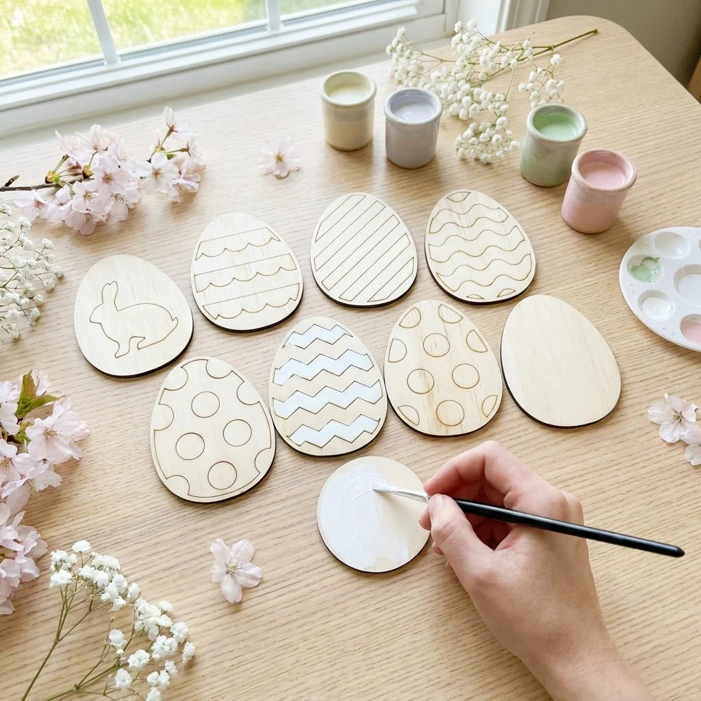 Wooden Easter Egg Paint Kit for kids | Decorate Your Own Easter Eggs