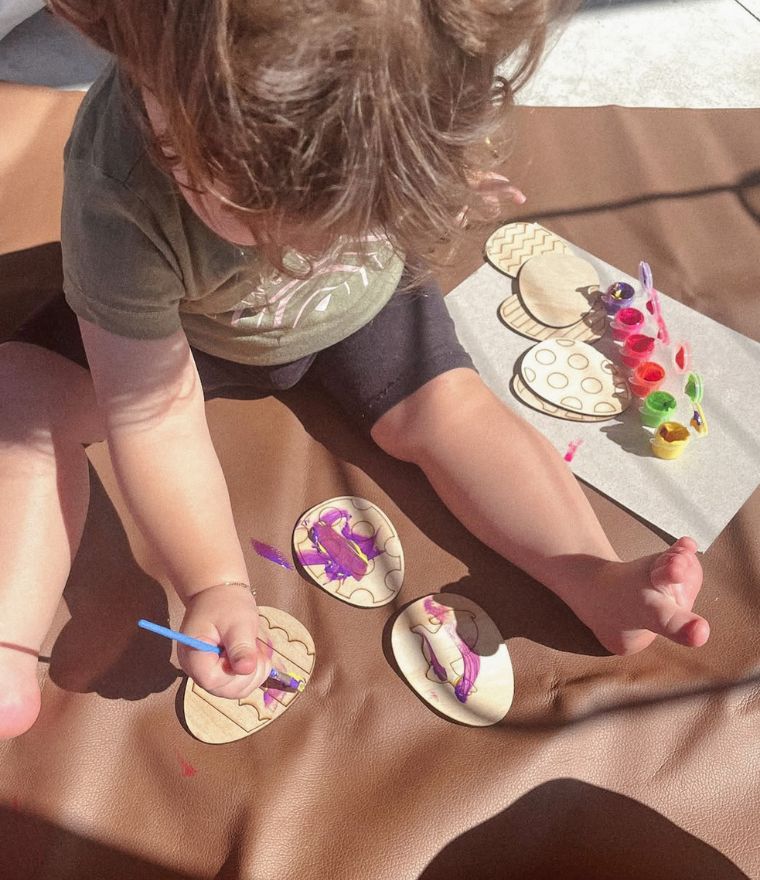 Wooden Easter Egg Paint Kit for kids | Decorate Your Own Easter Eggs