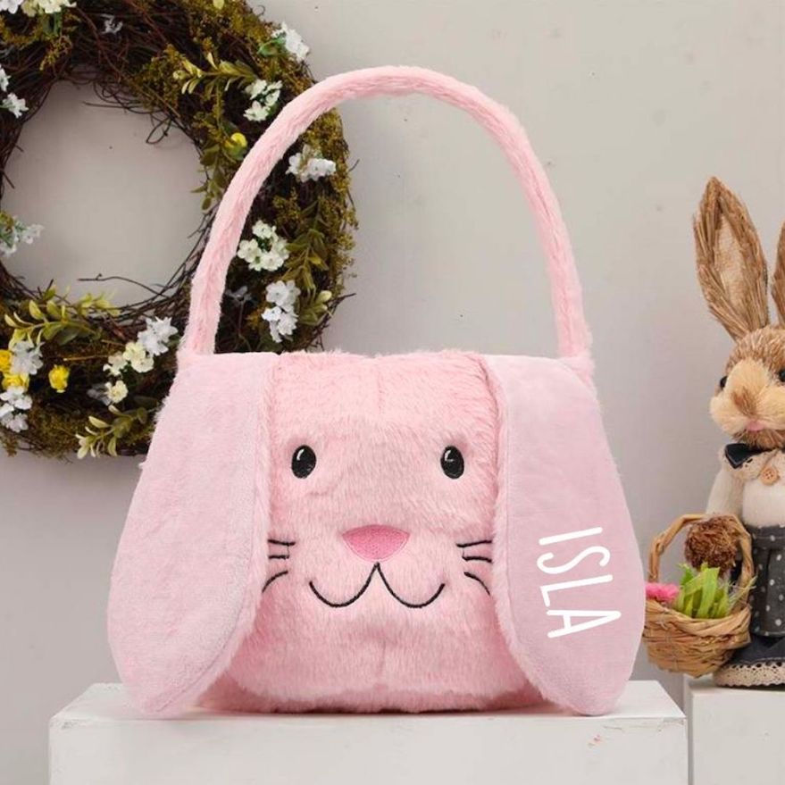 Personalised Easter Basket Pink | Easter Hunt Basket Australia - Lulu Babe