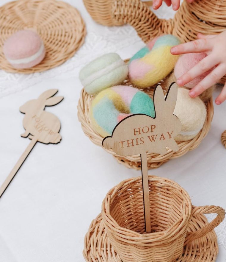 Personalised Wooden Easter Egg Hunt Signs