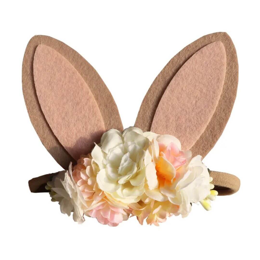 Floral Bunny Easter Headband
