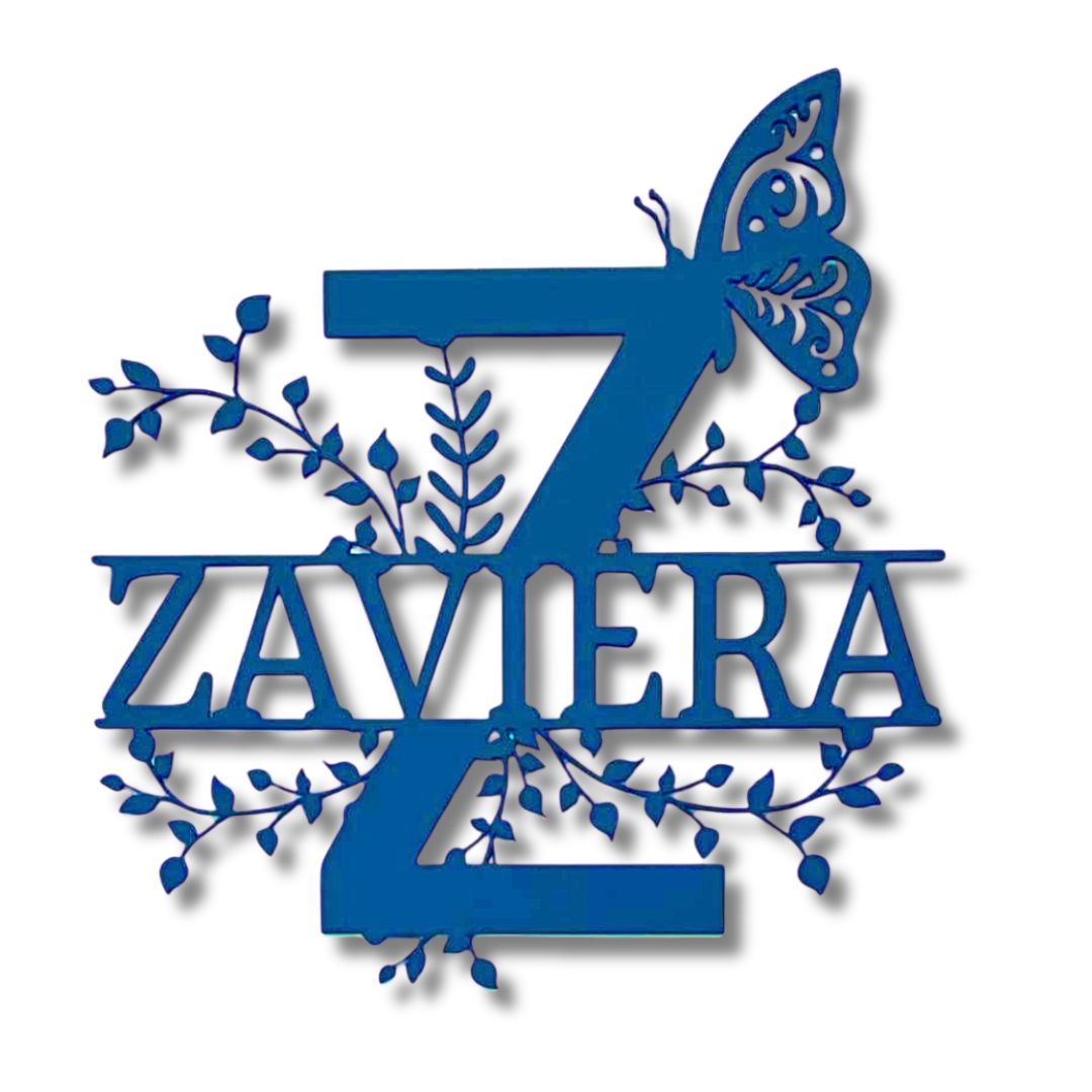 Floral Initial Name Sign | Personalised Letter Name Sign