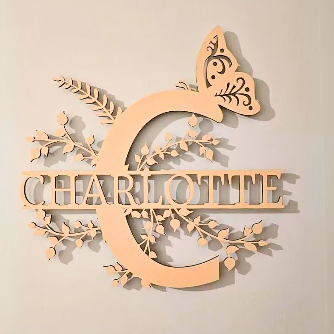 Floral Initial Name Sign | Personalised Letter Name Sign