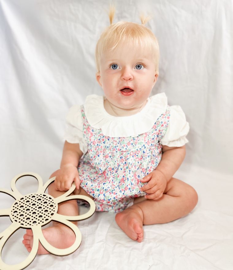 Frilly Floral Baby Girl Romper Set | Cute & Comfy - Lulu Babe
