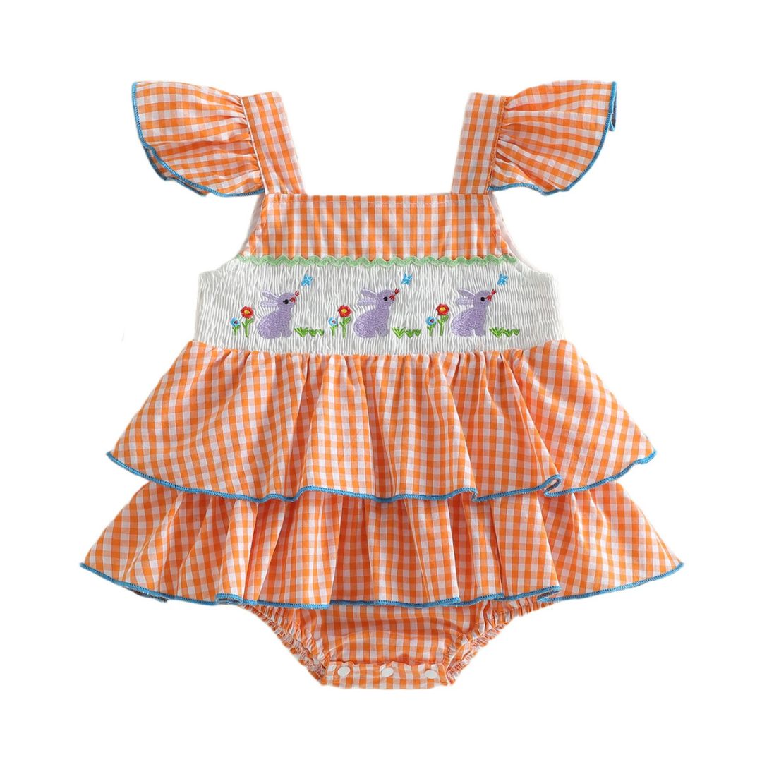 Gingham Bunnies Romper