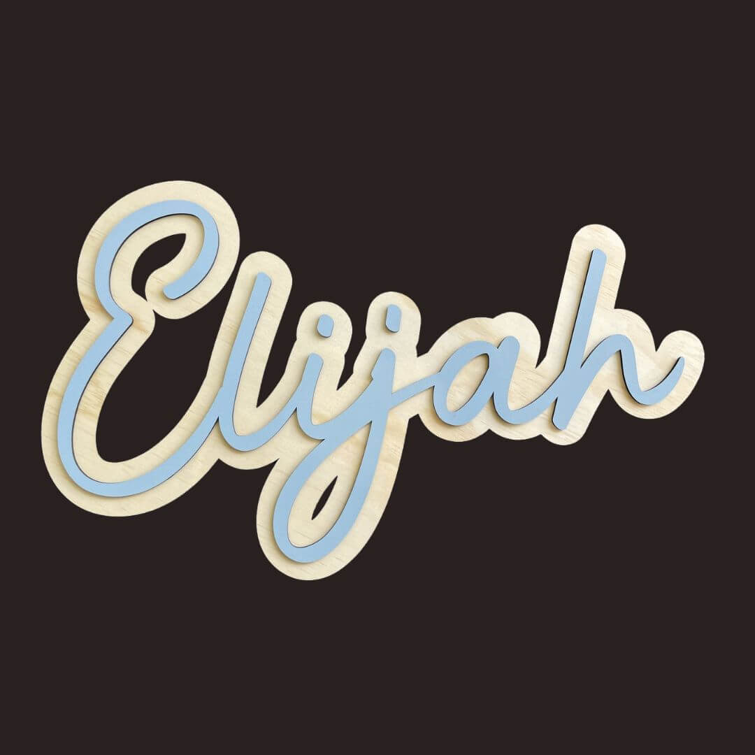 Personalised 3D Layered Name Sign (in 30cm, 50cm, 80cm & 100cm)