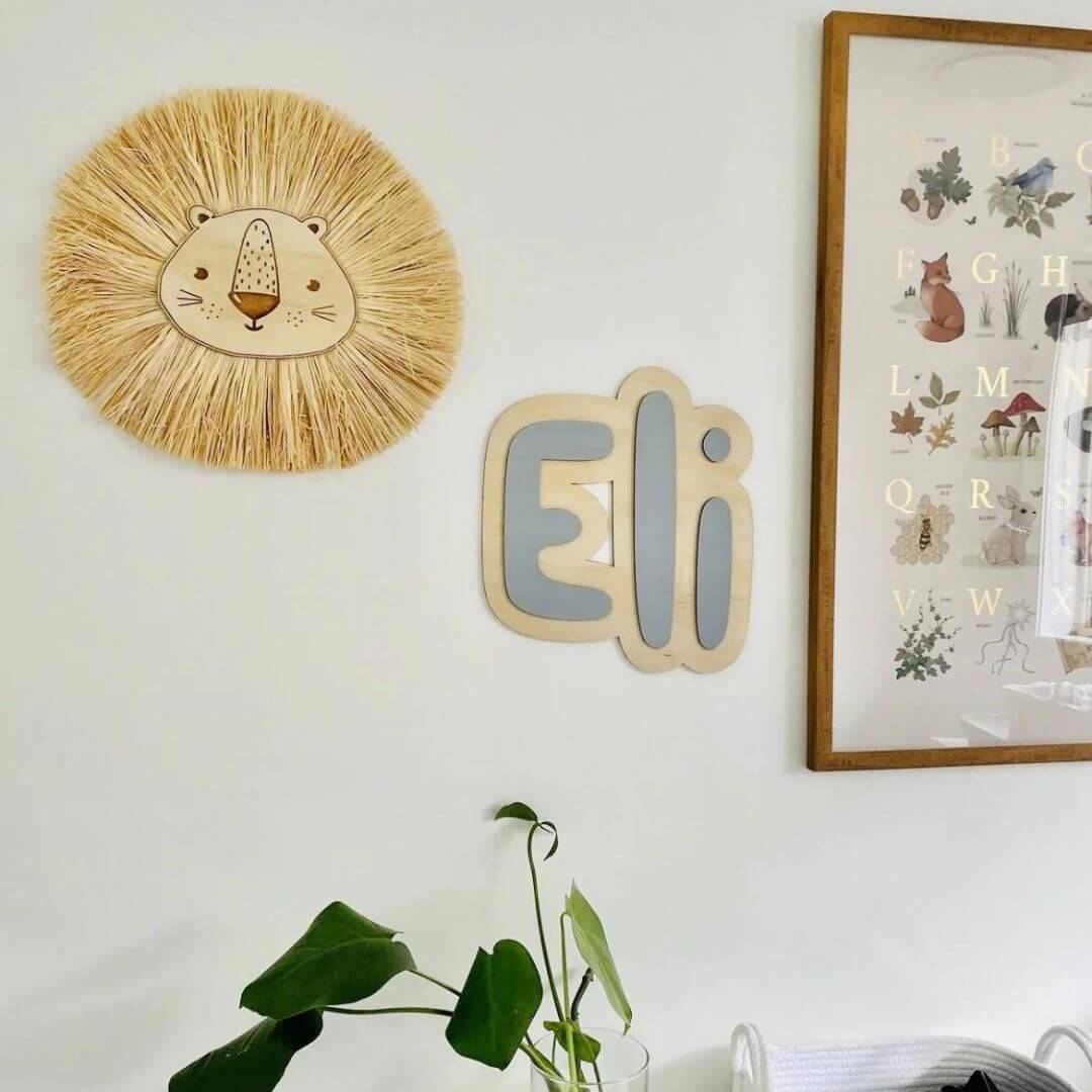 Personalised 3D Name Sign for Kids | Custom Acrylic & Wood Wall Plaque