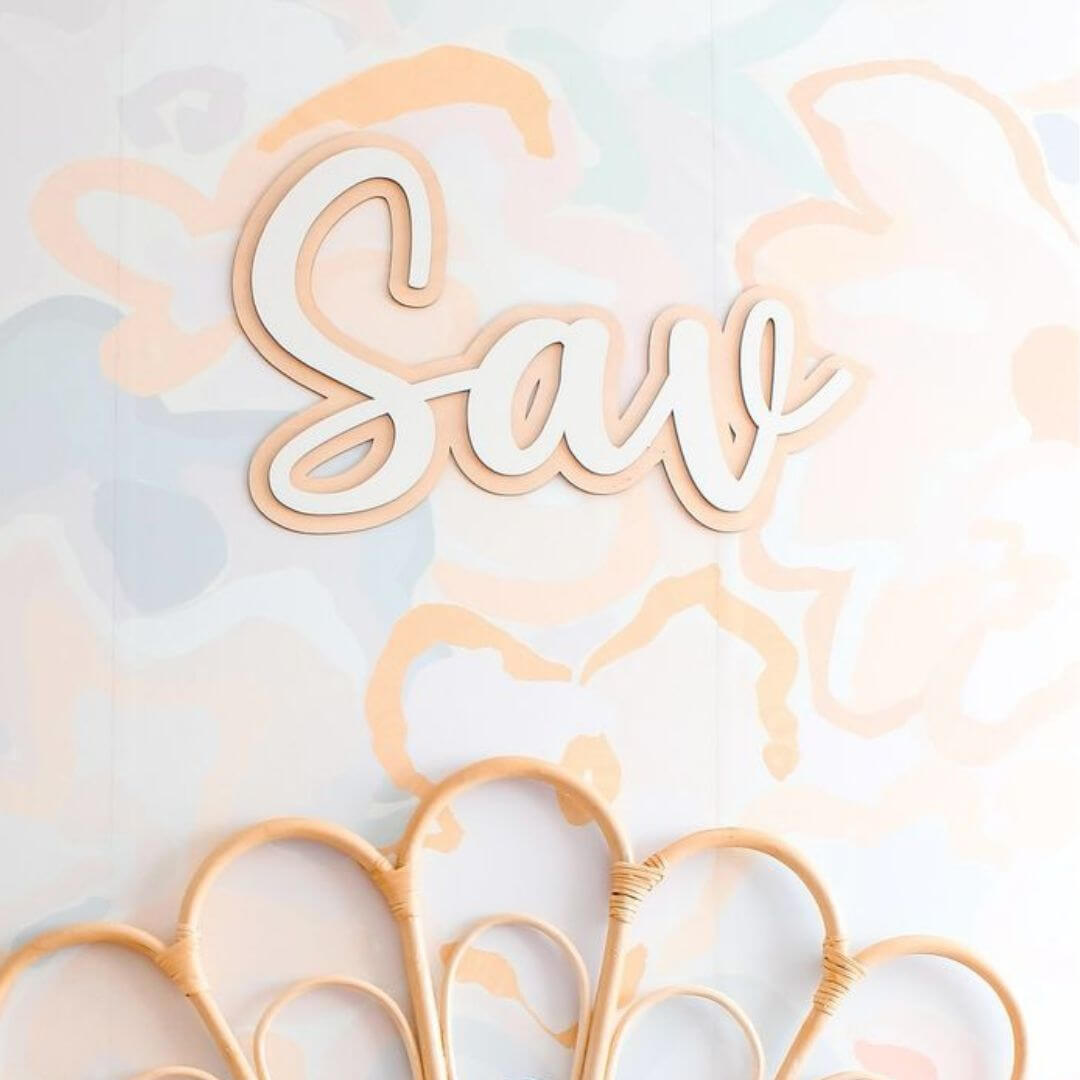 Personalised 3D Layered Name Sign (in 30cm, 50cm, 80cm & 100cm)