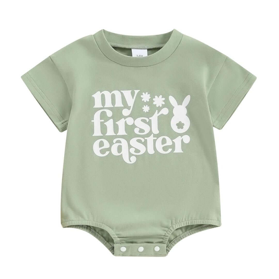 Green My First Easter Romper