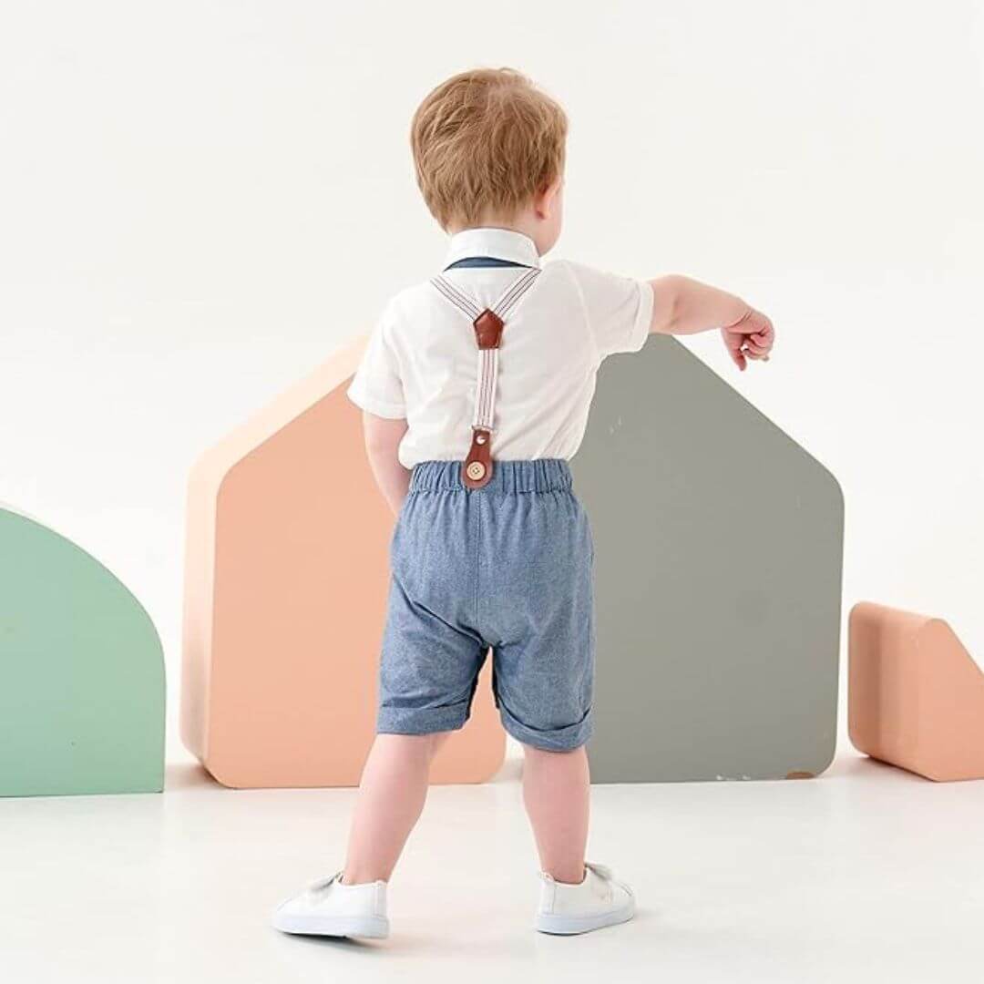 Baby boy suspender shop bow tie outfit