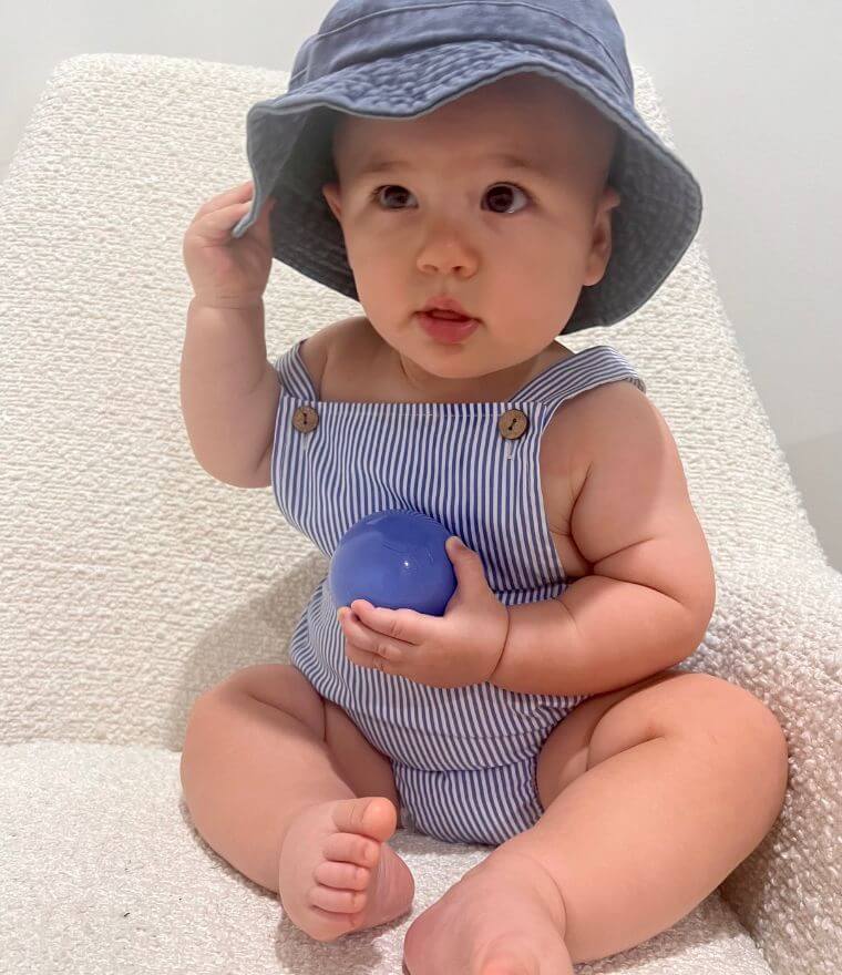 Jessie Stripe Baby Romper | Classic Unisex Romper - Lulu Babe