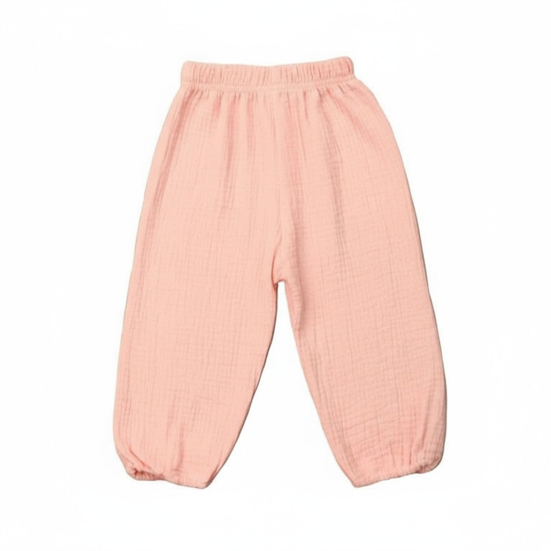 Jordan Baby & Toddler Harem Pants in Pink | Soft Boho Pants (0-4 Years) - Lulu Babe
