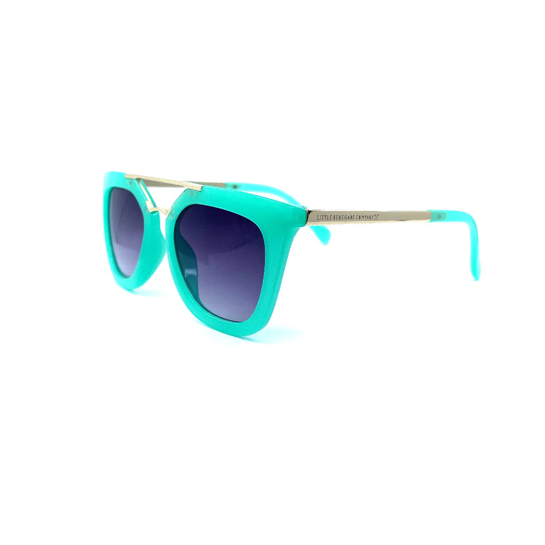 Kids sunglasses in mint green by Little Renegade Company