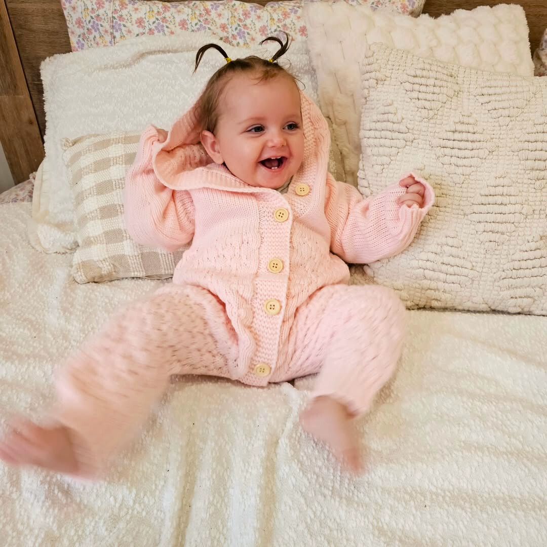 Knit Baby Bear Onesie