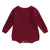 Burgundy knitted baby romper