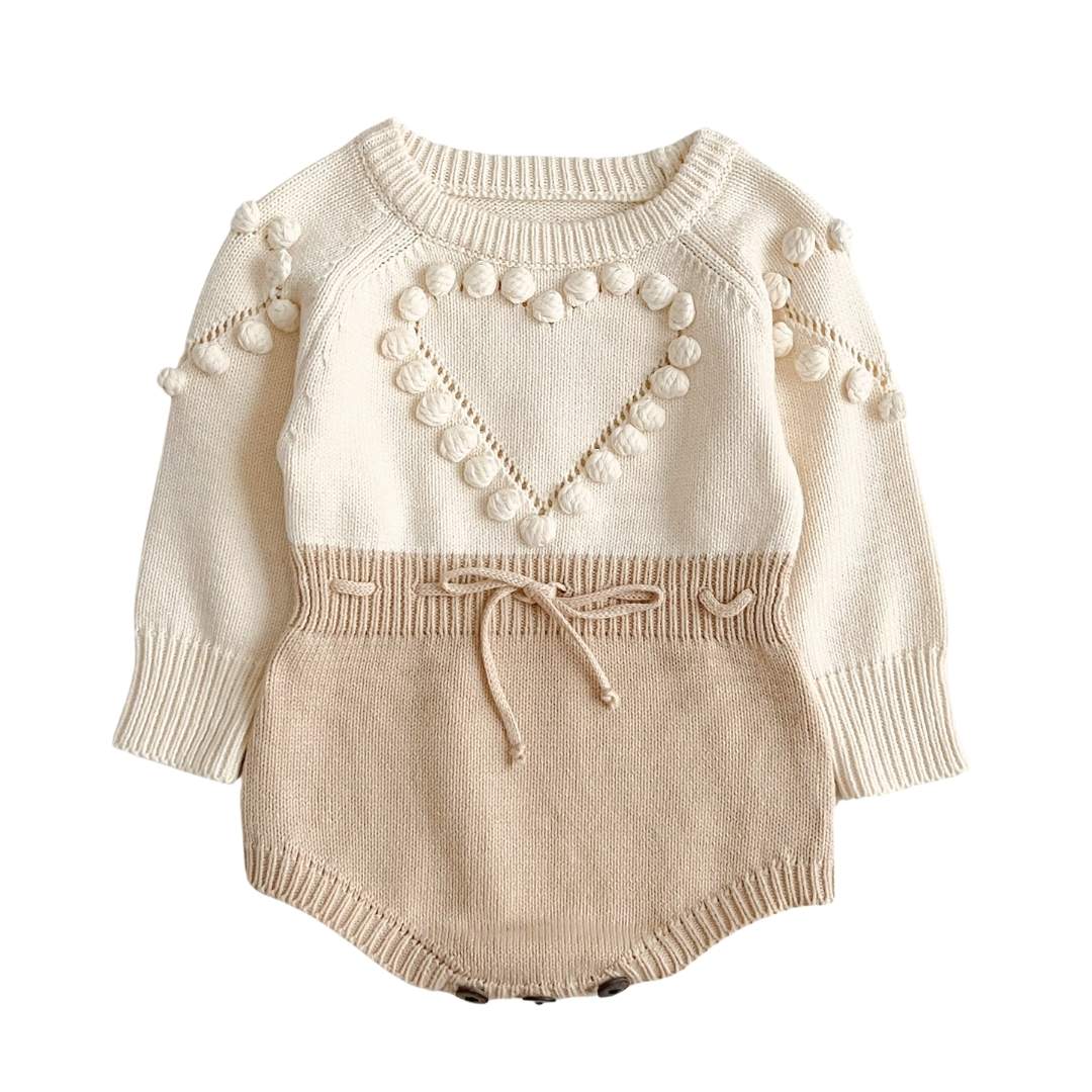 Knit Heart Romper