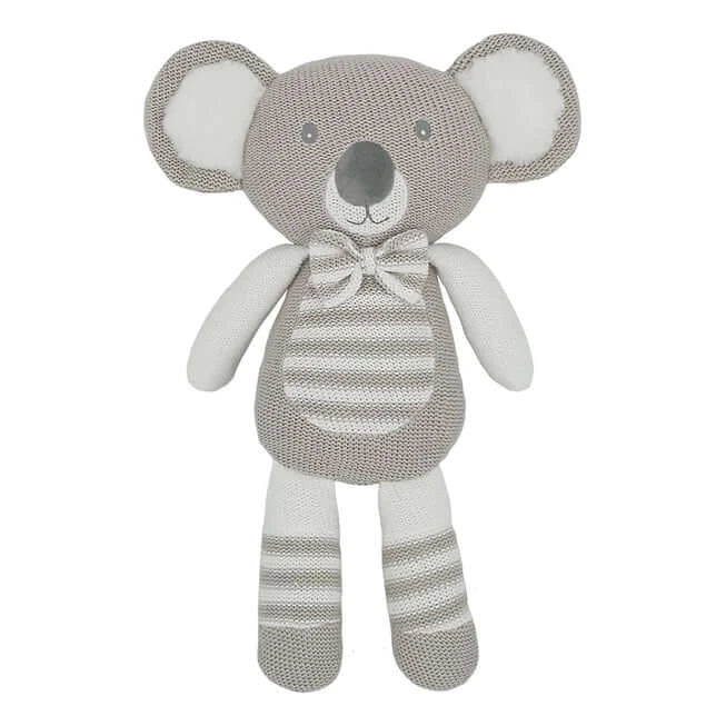 Knitted Koala Toy | Soft Cotton with Built-in Rattle - Timber Tinkers