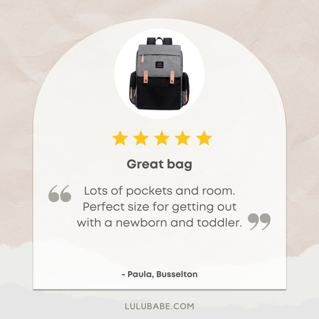 Review of the LAND Nappy Bag from Lulu Babe