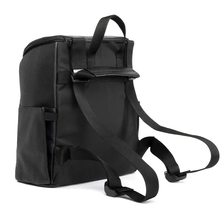 Babymel Lennox Nappy Backpack in Black | Stylish Vegan Leather Nappy Bag - Babymel