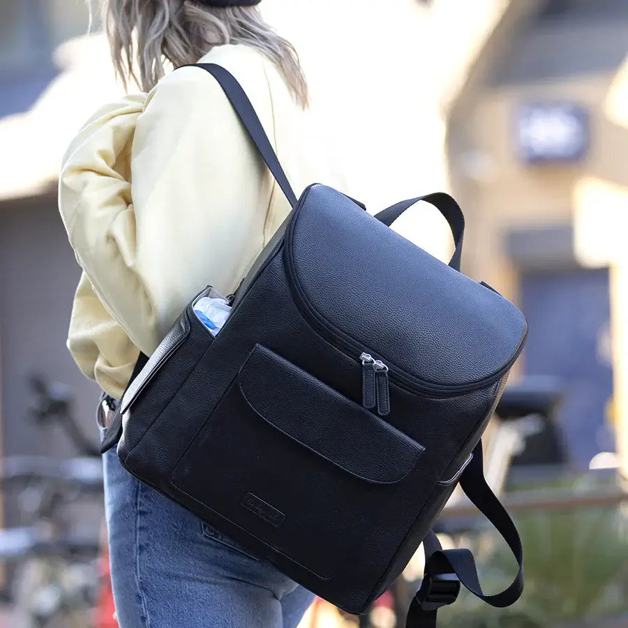 Babymel Lennox Nappy Backpack in Black | Lifestyle image