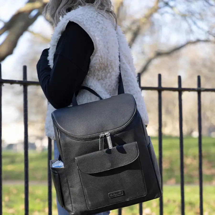 Babymel Lennox Nappy Backpack in Black | Lifestyle image