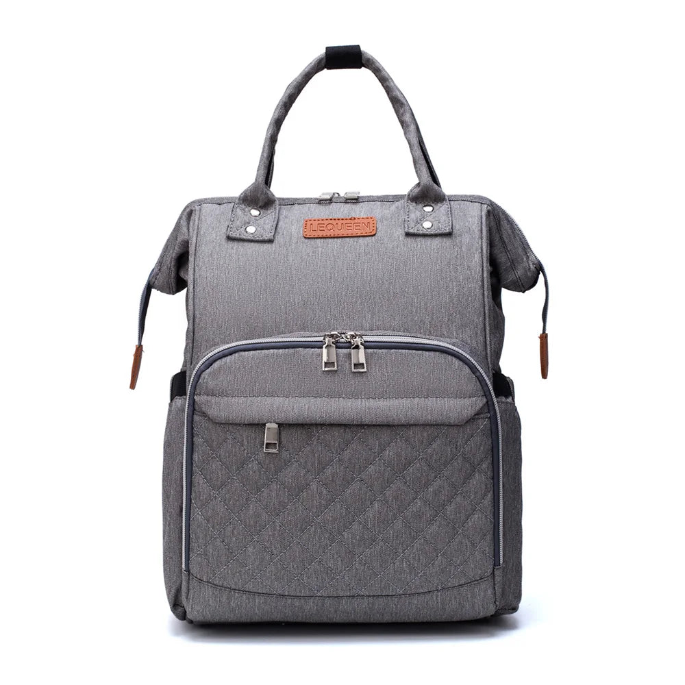 LeQueen Quilted Nappy Backpack Gret