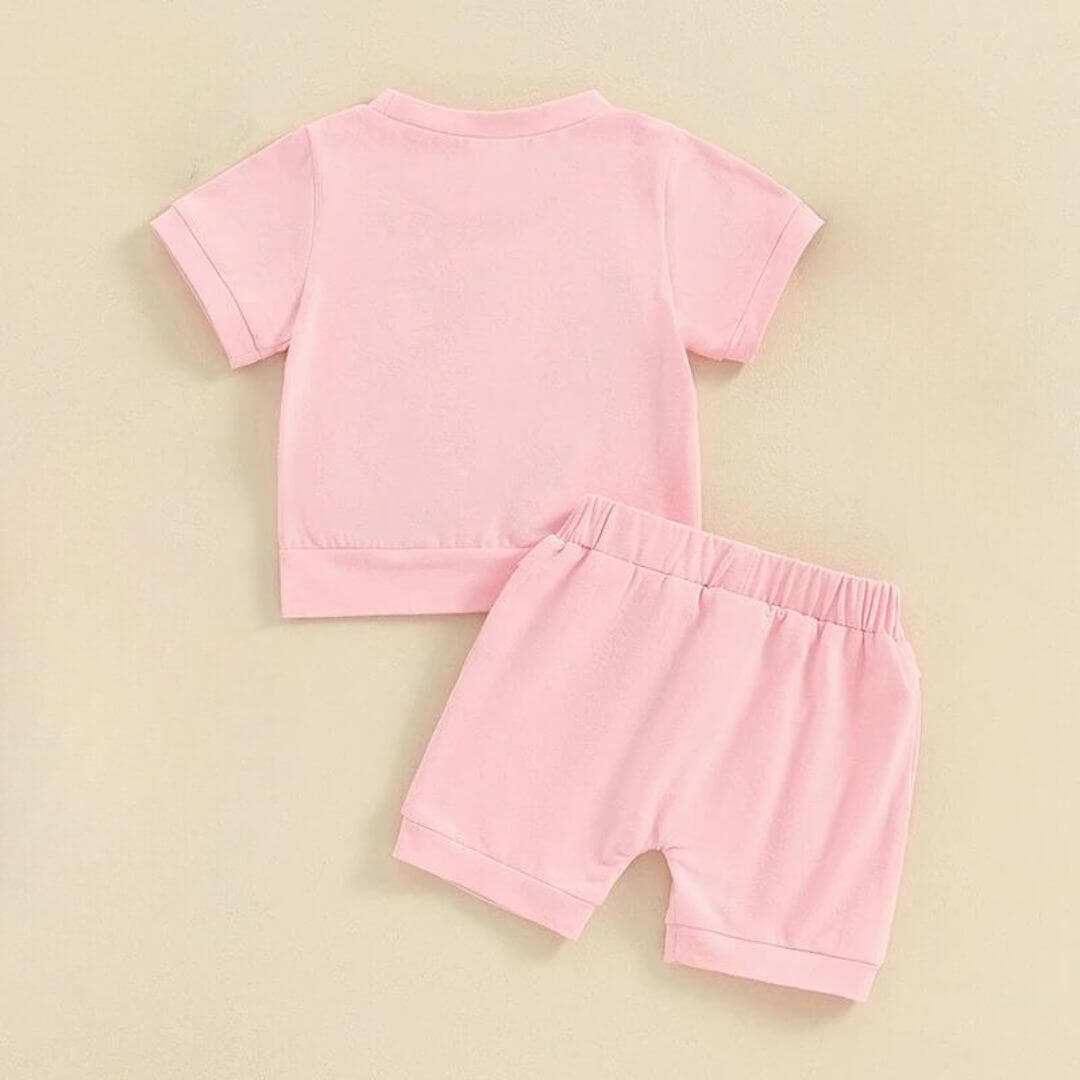 Lil Sis Pink Shorts Set | Little Sister Matching Outfit - Lulu Babe